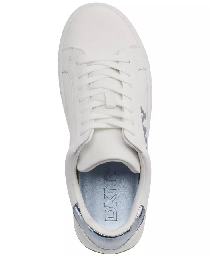 Women's Abeni Arched Logo Low Top Sneakers Bright White/ Celeste Blue - 4