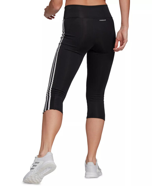 Women's AEROREADY High-Waist Cropped Leggings Black/White - 2