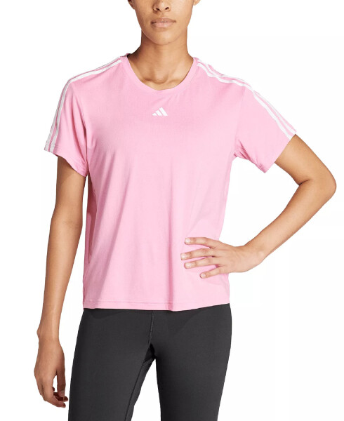 Women's Aeroready Train Essentials 3-Stripes T-shirt Bliss Pink/white - 1