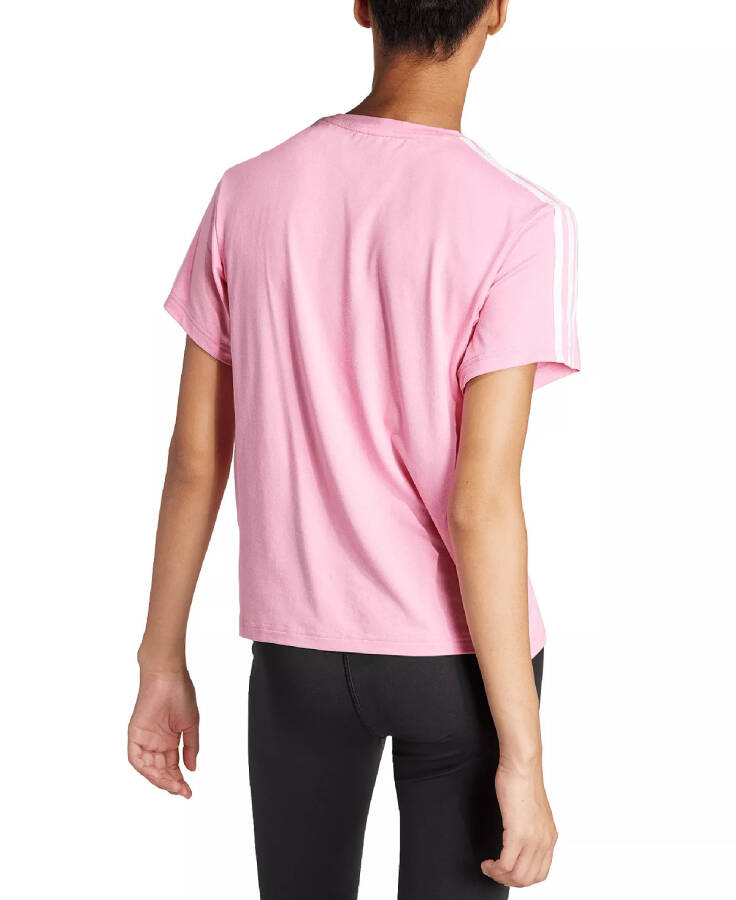 Women's Aeroready Train Essentials 3-Stripes T-shirt Bliss Pink/white - 2