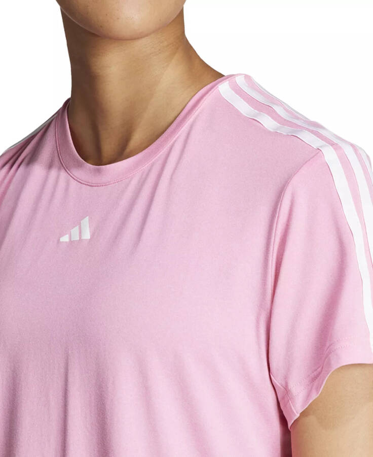 Women's Aeroready Train Essentials 3-Stripes T-shirt Bliss Pink/white - 3