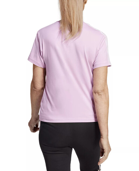 Women's Aeroready Train Essentials 3-Stripes T-shirt Bliss Pink/white - 6