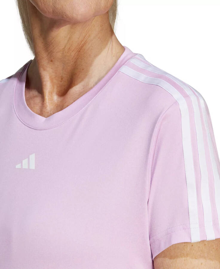 Women's Aeroready Train Essentials 3-Stripes T-shirt Bliss Pink/white - 7