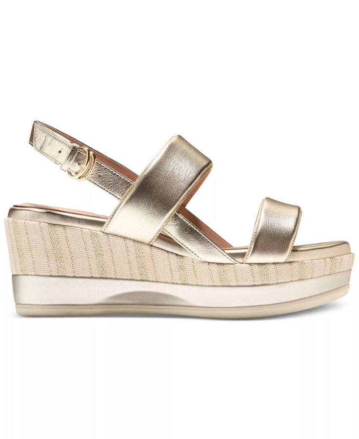 Women's Aislin Wedge Sandals Soft Gold Leather - 2