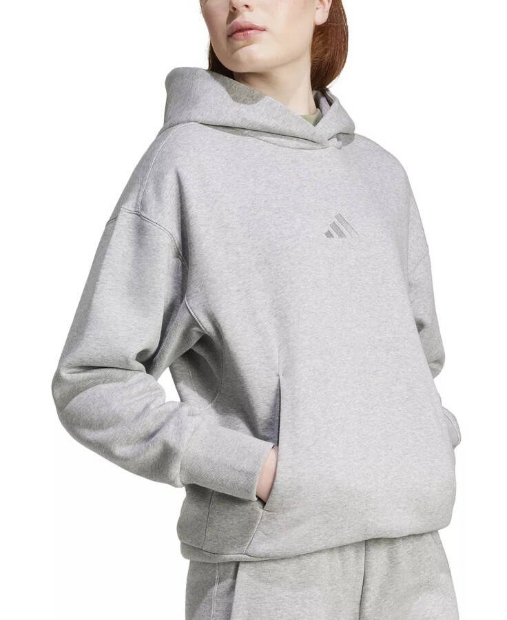 Women's All SZN Boyfriend Fleece Hoodie Medium Grey Heather - 5