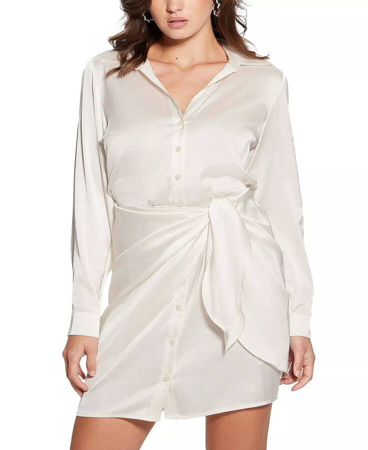 Women's Alya Wrap-Style Mini Dress CREAM WHITE - 1