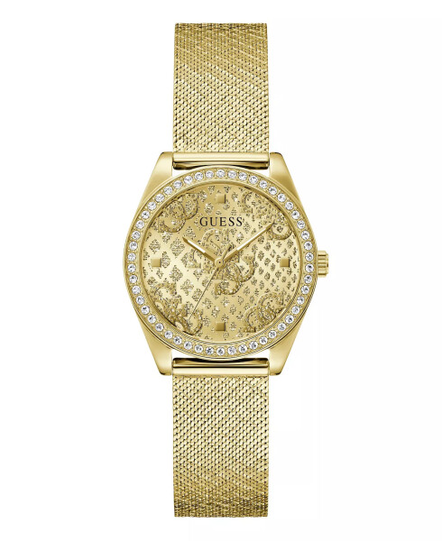 Women's Analog Gold Mesh Watch 32mm Gold - 1