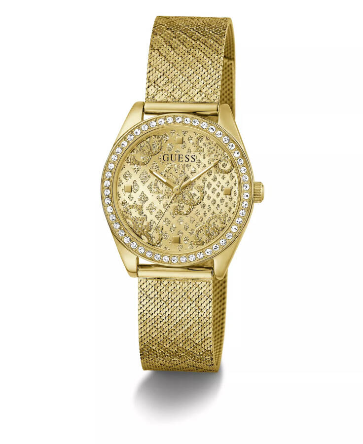 Women's Analog Gold Mesh Watch 32mm Gold - 6