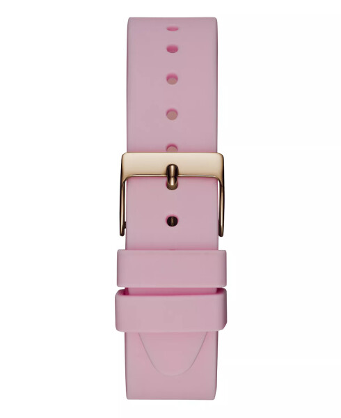 Women's Analog Pink Silicone Watch 40 mm Pink - 3