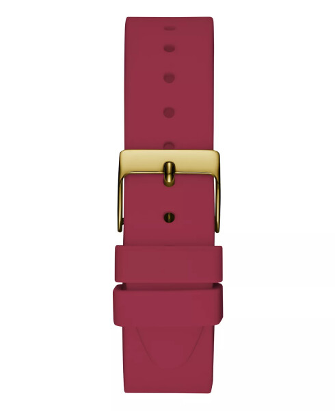 Women's Analog Red Silicone Watch 40 mm Red - 3