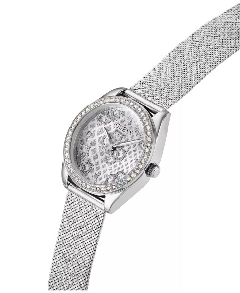 Women's Analog Silver Mesh Watch 32mm Silver - 3