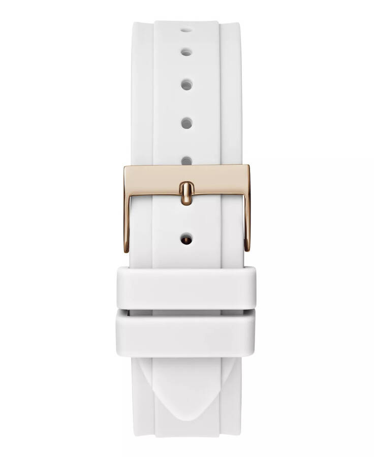 Women's Analog White Silicone Watch 39mm White - 3