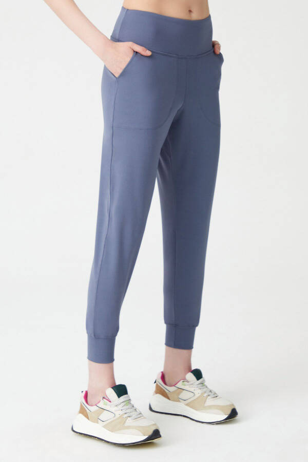 Women's Anthracite High Waist Jogger Sweatpants - 4