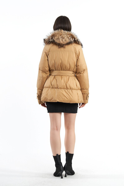 Women's Argante Fur Collar Zipper Closure Regular Short Puffer Jacket - 8