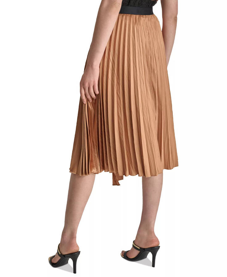 Women's Asymmetric Pleated Pull-On Midi Skirt Tawney - 2