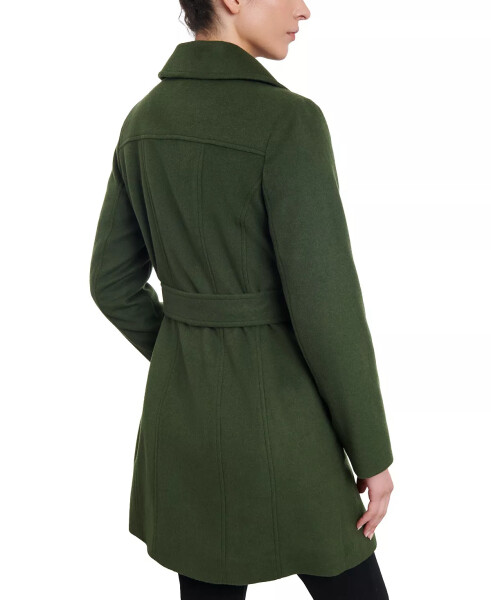 Women's Asymmetric Wool Blend Wrap Coat Jade - 2