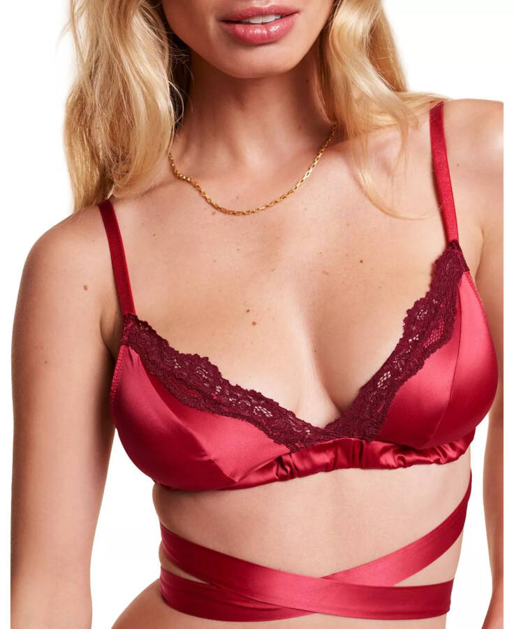 Women's Averly Unlined Bralette Bra Dark red - 1