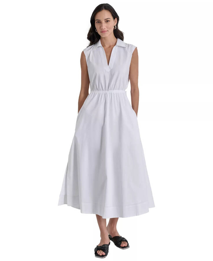 Women's Back-Cut-Out Sleeveless Maxi Dress White - 1