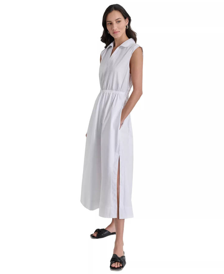 Women's Back-Cut-Out Sleeveless Maxi Dress White - 3