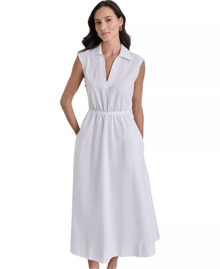 Women's Back-Cut-Out Sleeveless Maxi Dress White - 4