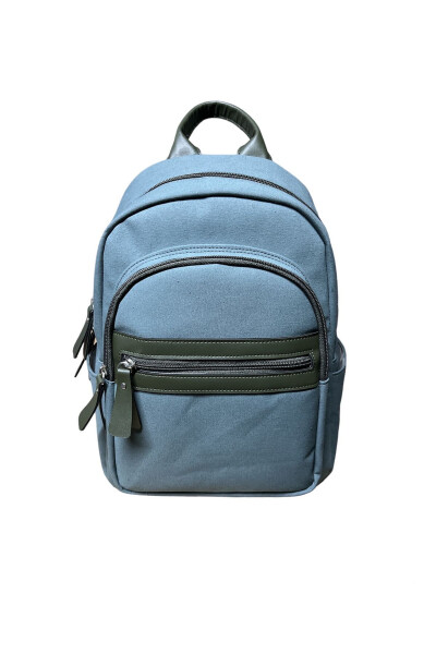 Women's Backpack with Double Compartments and Leather Detail - 5