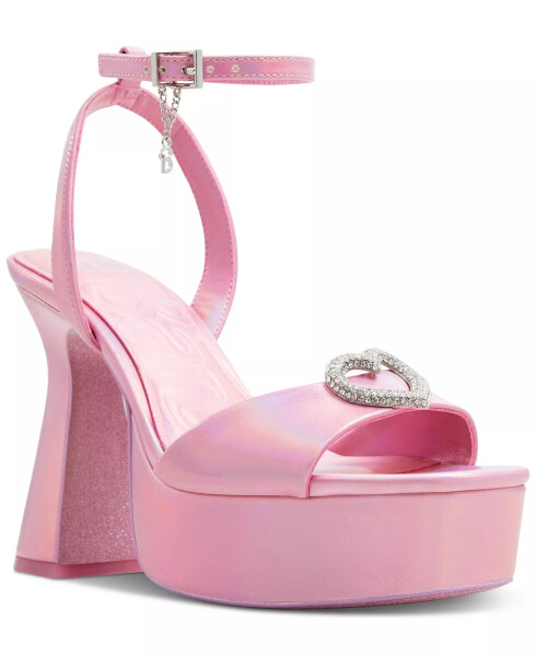 Women's Barbieparty Platform Dress Sandals Shiny Pink - 1