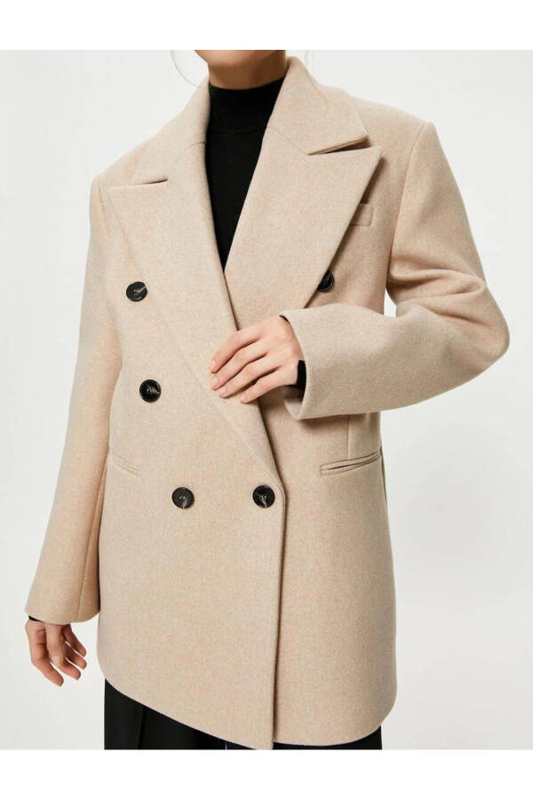 Women's beige coat - 4