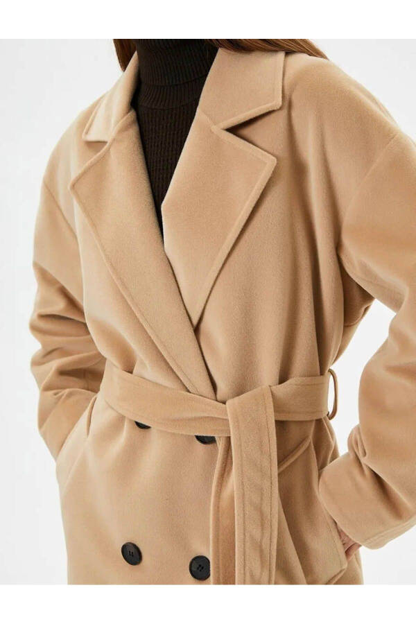 Women's beige coat - 4