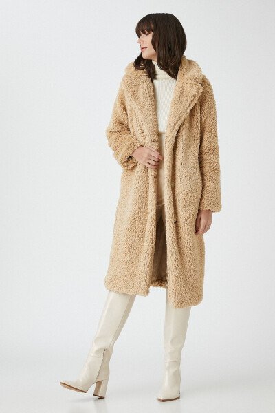 Women's Beige Coat 3WAK00192EW - 1