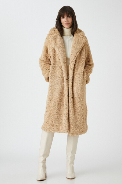 Women's Beige Coat 3WAK00192EW - 2