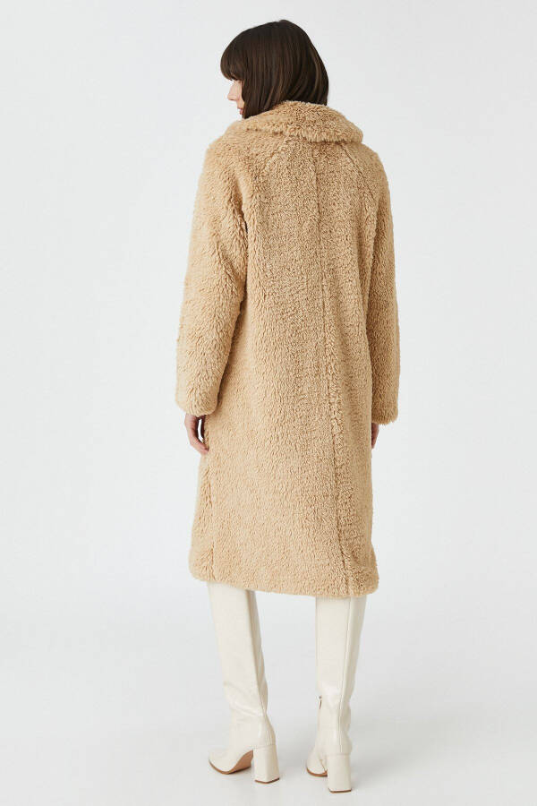 Women's Beige Coat 3WAK00192EW - 4