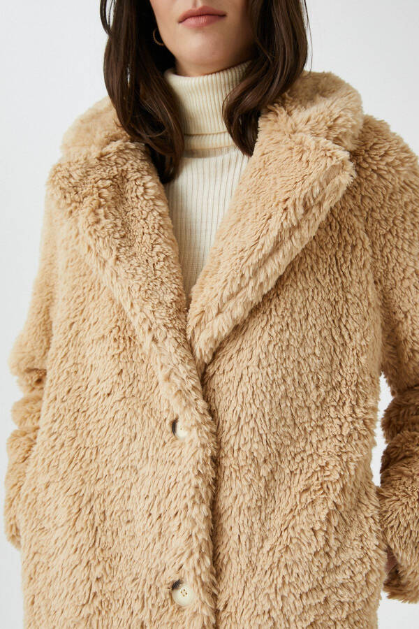 Women's Beige Coat 3WAK00192EW - 5