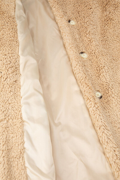 Women's Beige Coat 3WAK00192EW - 8