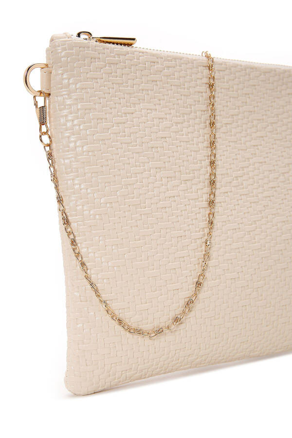 Women's Beige Long Chain Strap Portfolio Bag 24sbd220029 - 7