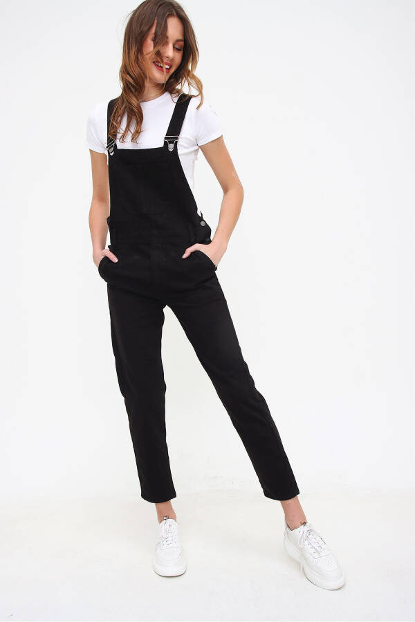 Women's Black Denim Overalls DF-SL1000 - 2