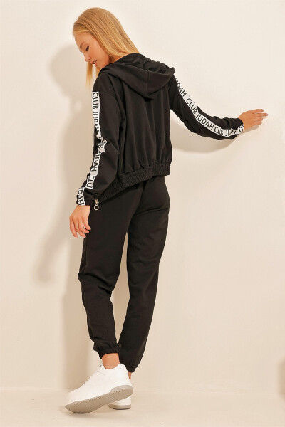 Women's Black Striped Three-Piece Tracksuit ALC-X10752 - 6