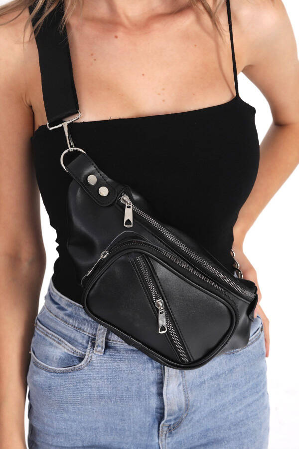 Women's Black Waist and Crossbody Bag - 17