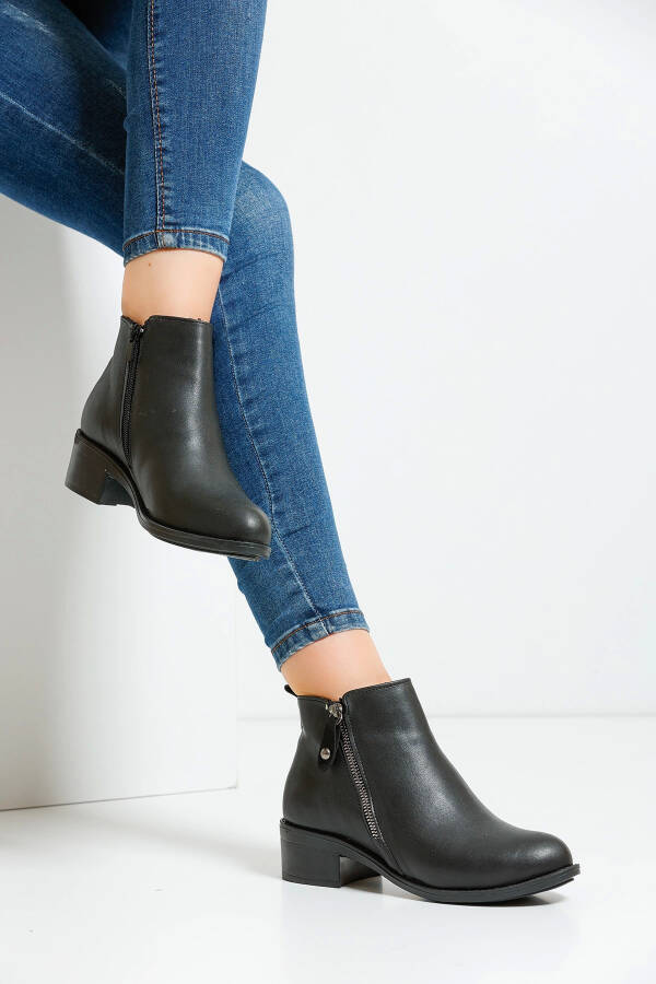 Women's Boots S03A - Black Leather - 1