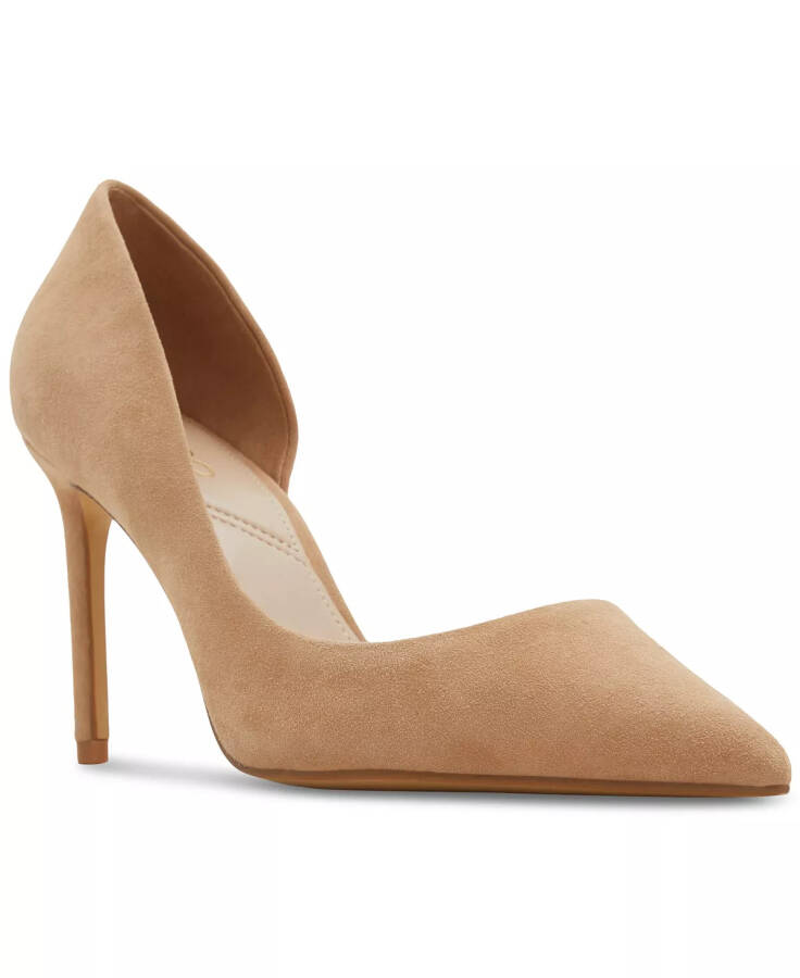 Women's Brandie Pointed-Toe d'Orsay Pumps Beige Leather - 1