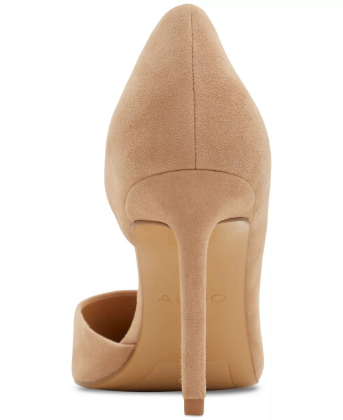 Women's Brandie Pointed-Toe d'Orsay Pumps Beige Leather - 3