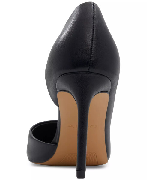 Women's Brandie Pointed-Toe d'Orsay Pumps Black Leather - 3