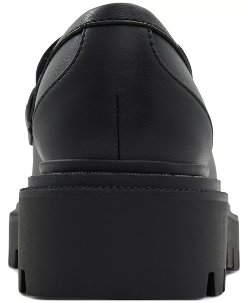 Women's Brixtonn Chain Lug Loafers Black Leather - 3