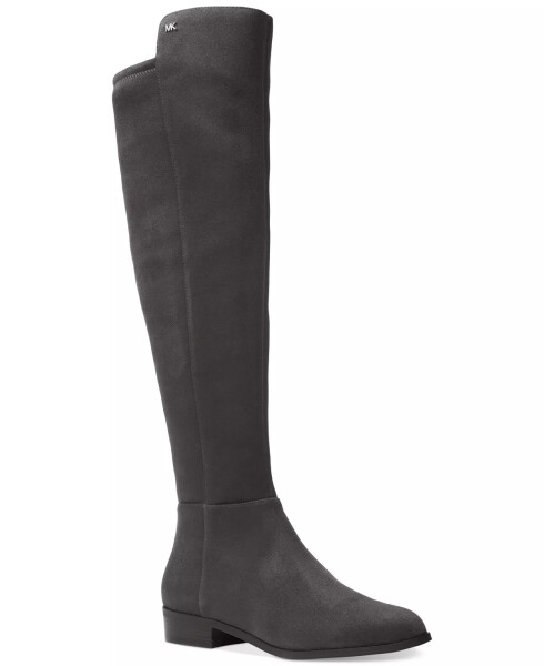 Women's Bromley Suede Flat Tall Riding Boots Charcoal Suede - 1