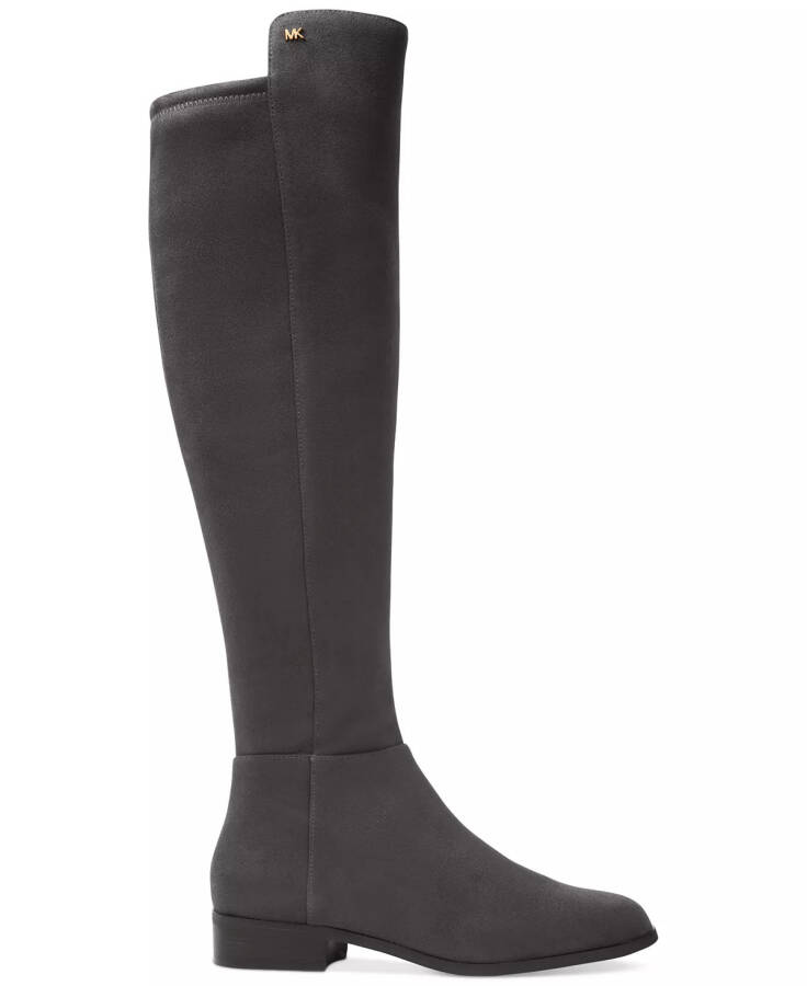 Women's Bromley Suede Flat Tall Riding Boots Charcoal Suede - 2