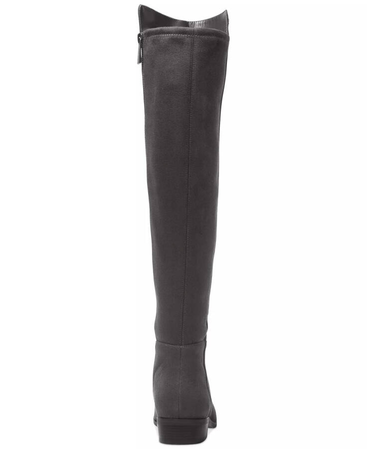 Women's Bromley Suede Flat Tall Riding Boots Charcoal Suede - 4