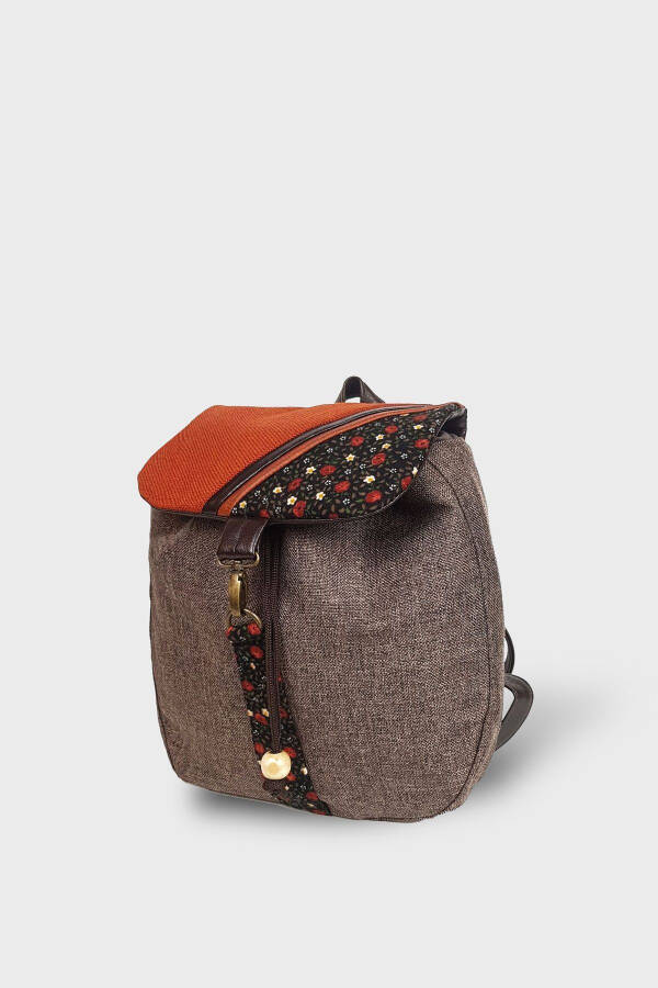 Women's Brown Backpack Ksırt04 - 16