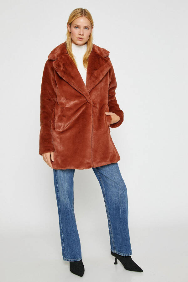 Women's Brown Coat 3WAK00289EW - 2