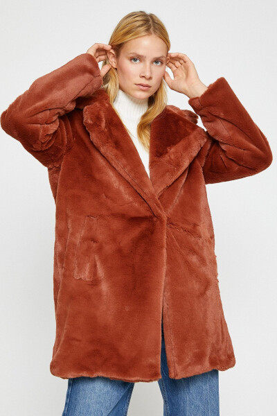 Women's Brown Coat 3WAK00289EW - 3