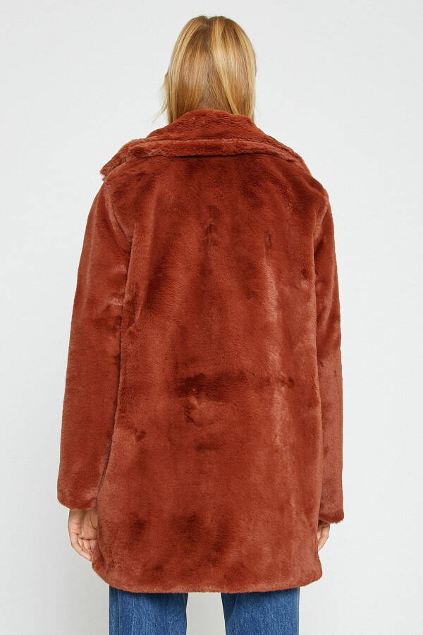 Women's Brown Coat 3WAK00289EW - 4