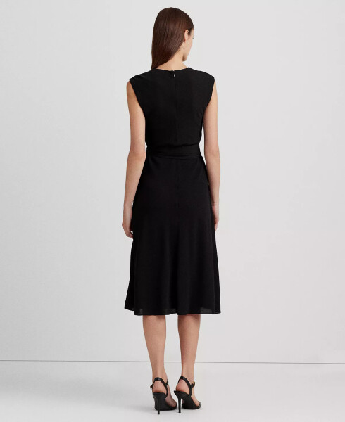 Women's Bubble Crepe Cap-Sleeve Dress Black - 2